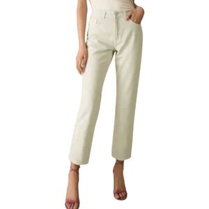 Reese Blake Light (Mint) Aqua Slim Mid-Rise Crop Jeans - Size 32